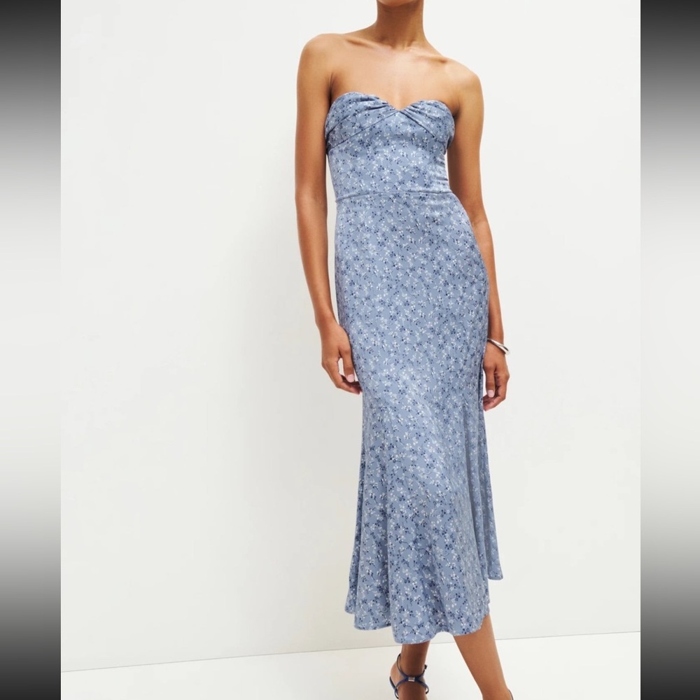 Reformation Hensley Satin Dress